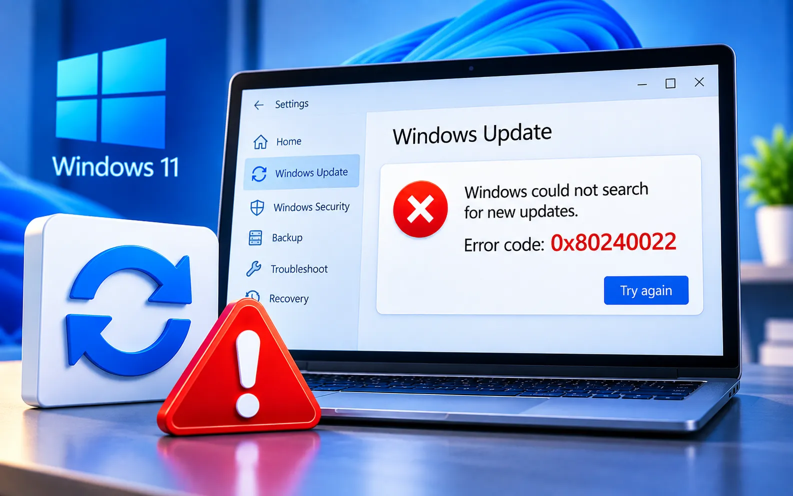 Windows Update Error Code 0x80240022 fix